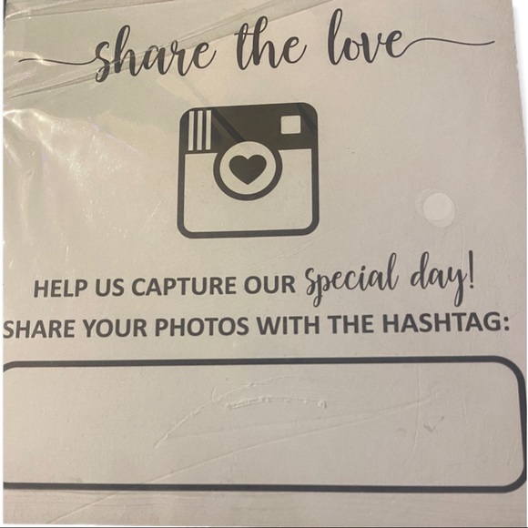 321done Folded Wedding Hashtag Signs - Oh Snap, White, Set of 10 - Picture 4 of 4